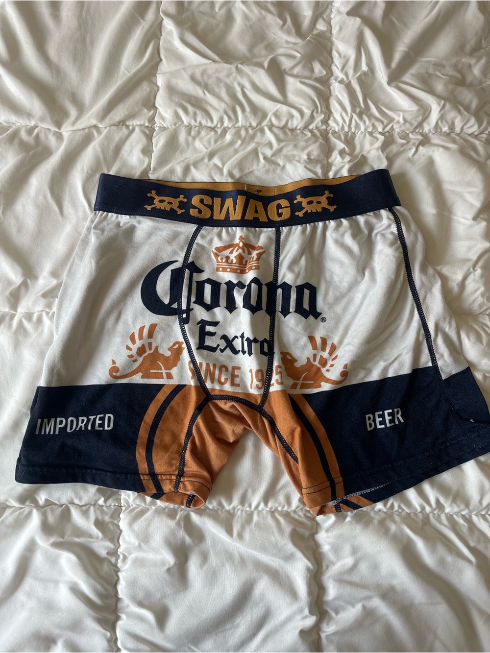 Corona Women’s White, Navy & Gold Boxer Briefs
